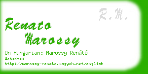 renato marossy business card