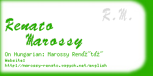 renato marossy business card